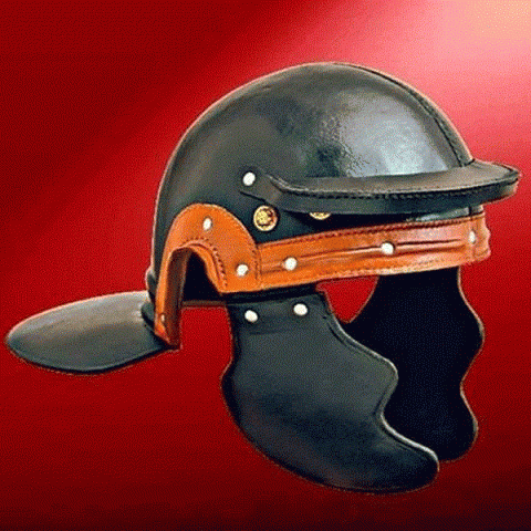 CASCO ROMANO DE LA TROPA-CUERO